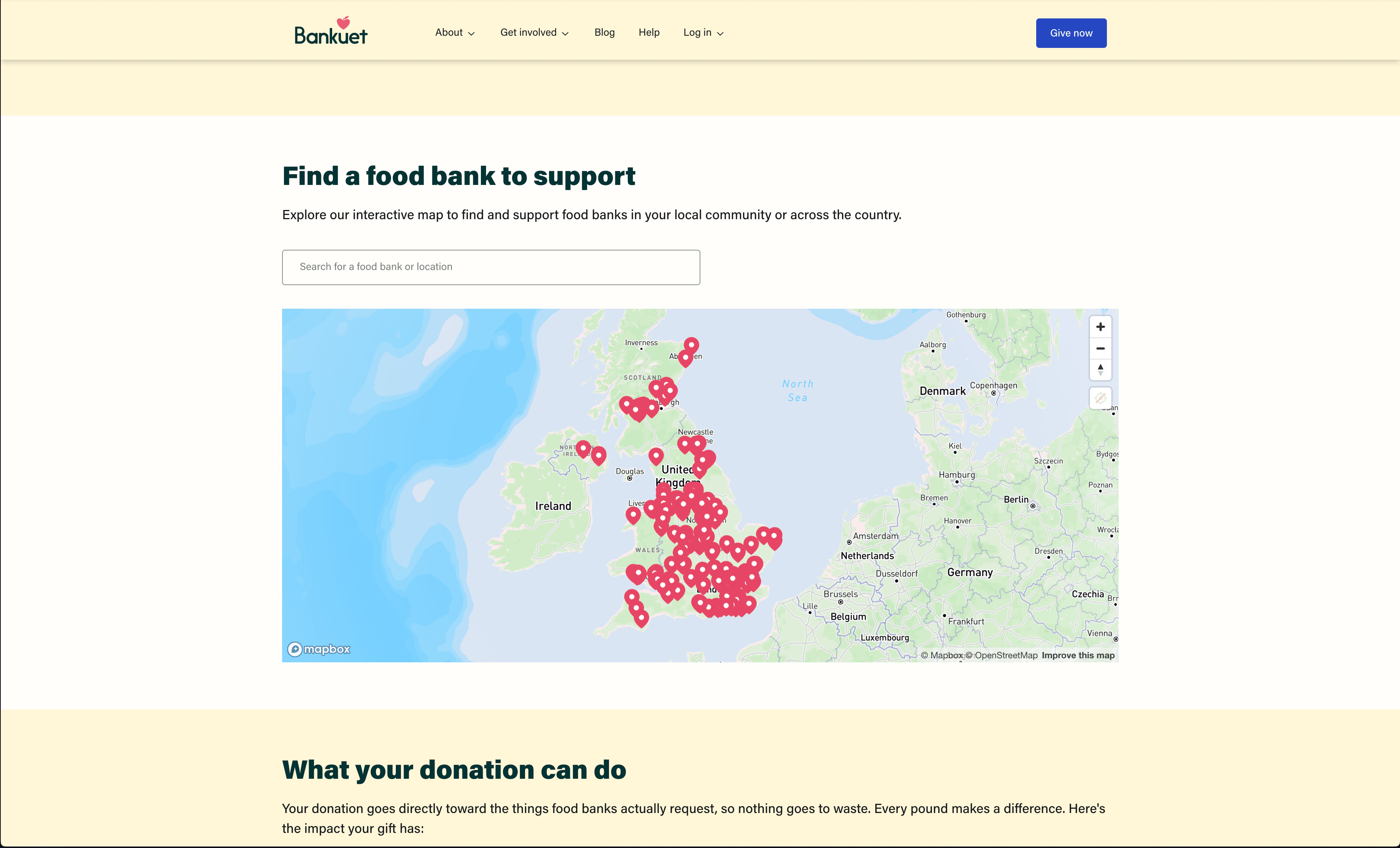 Bankuet: Building a new website to scale food bank support screenshot